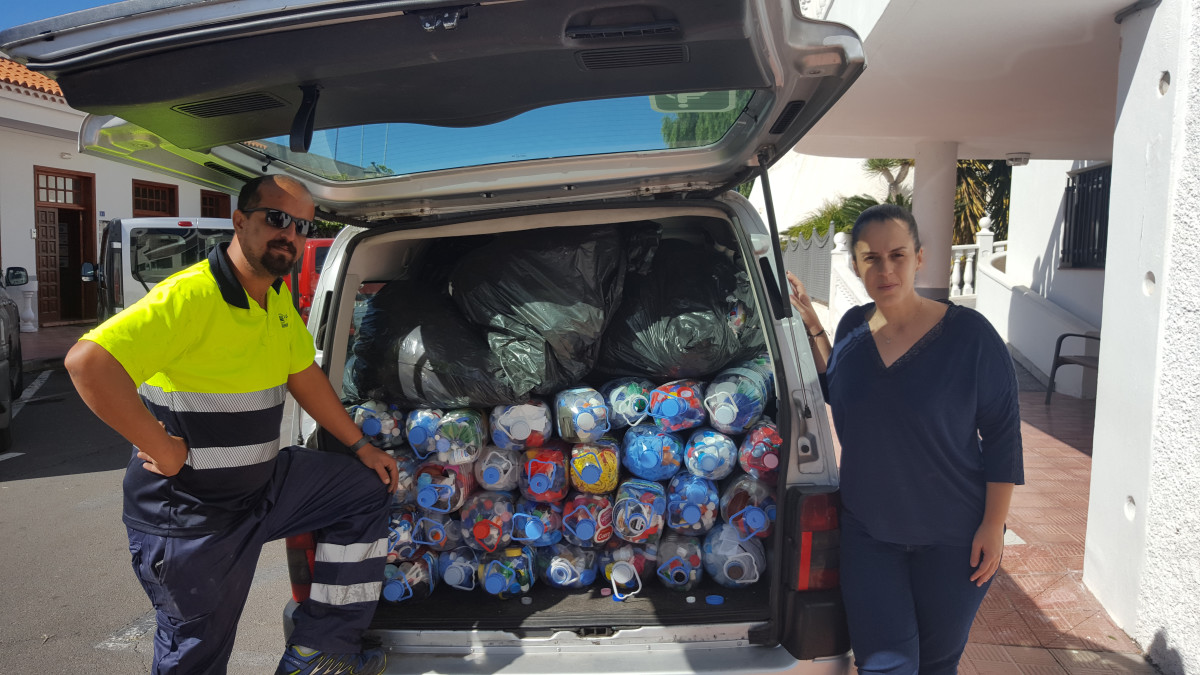 El Ayuntamiento de San Miguel de Abona recoge 900 kilos de tapones solidarios