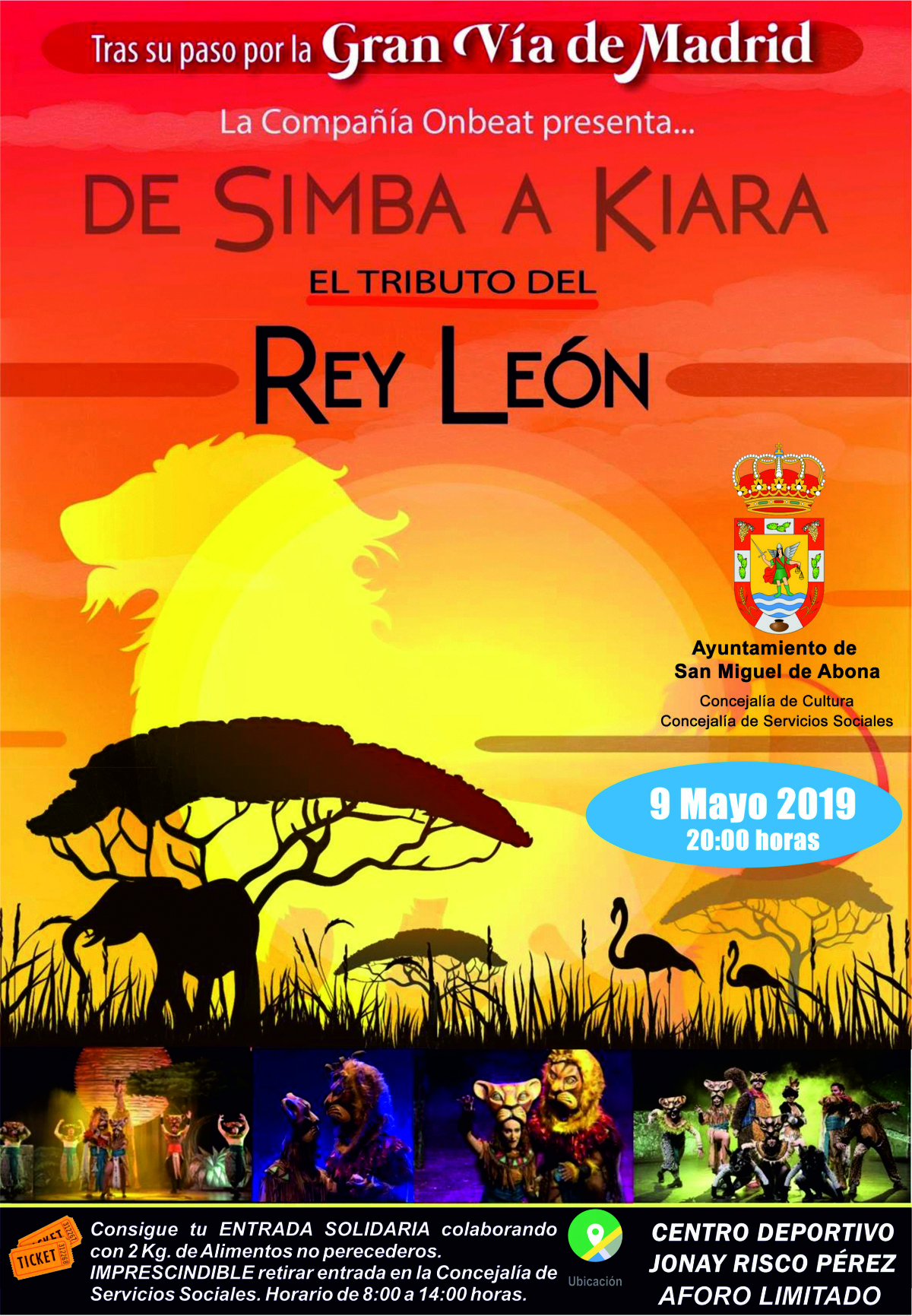San Miguel de Abona acogerá el 9 de mayo el concierto “De Symba a Kiara, tributo al Rey León”