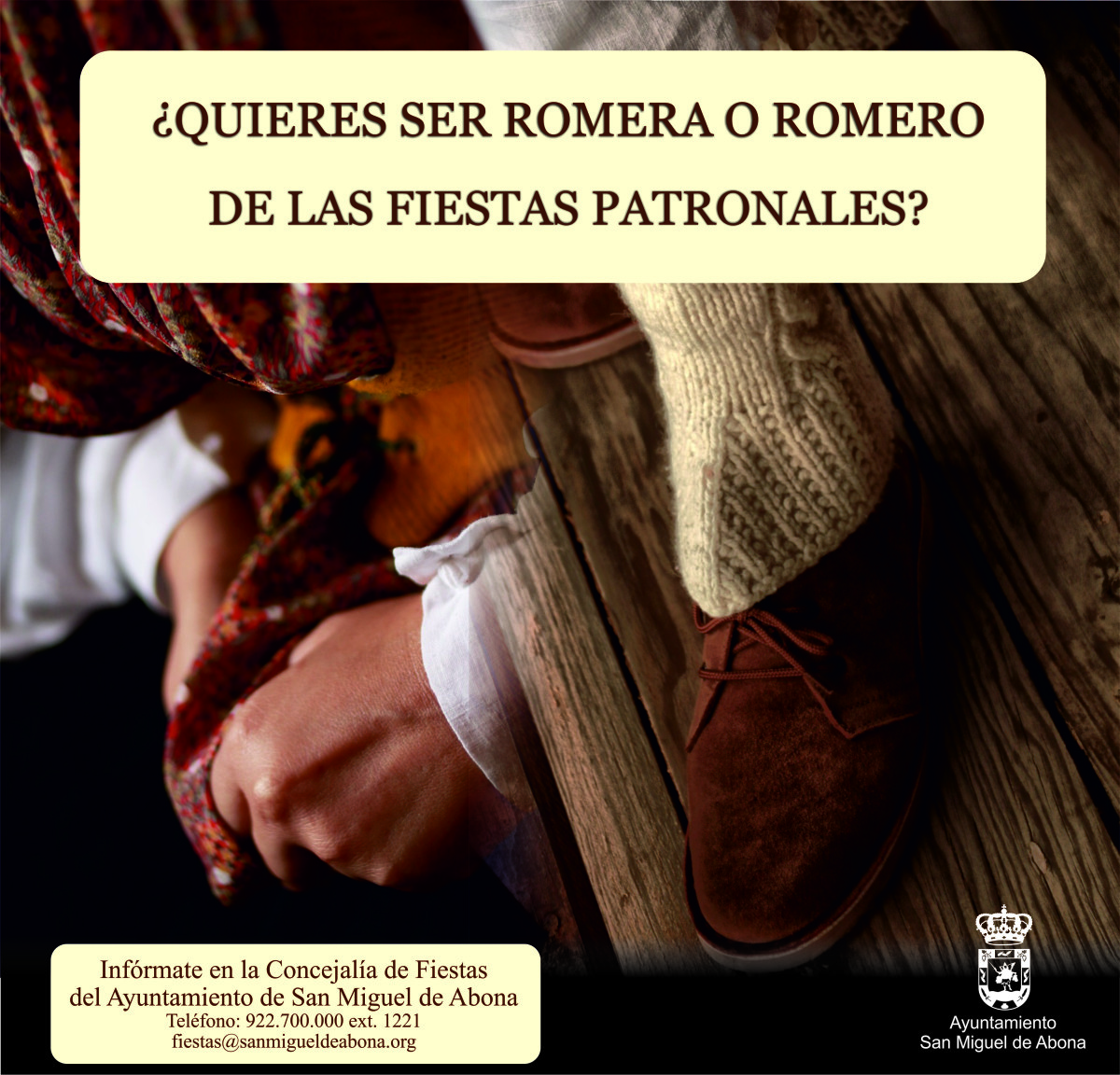 Abierto el plazo de inscripción para participar en la Gala de Elección de Romera y Romero Mayor de San Miguel de Abona