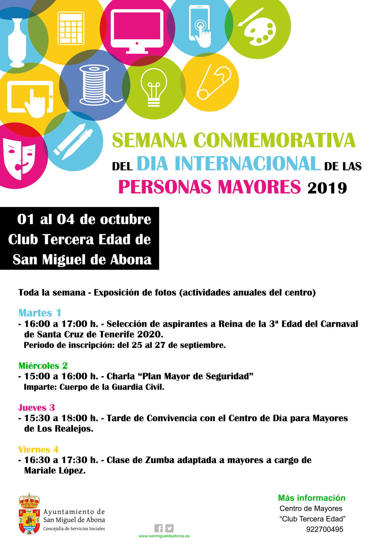 Semana conmemorativa del Día Internacional de las Personas Mayores 2019 en San Miguel