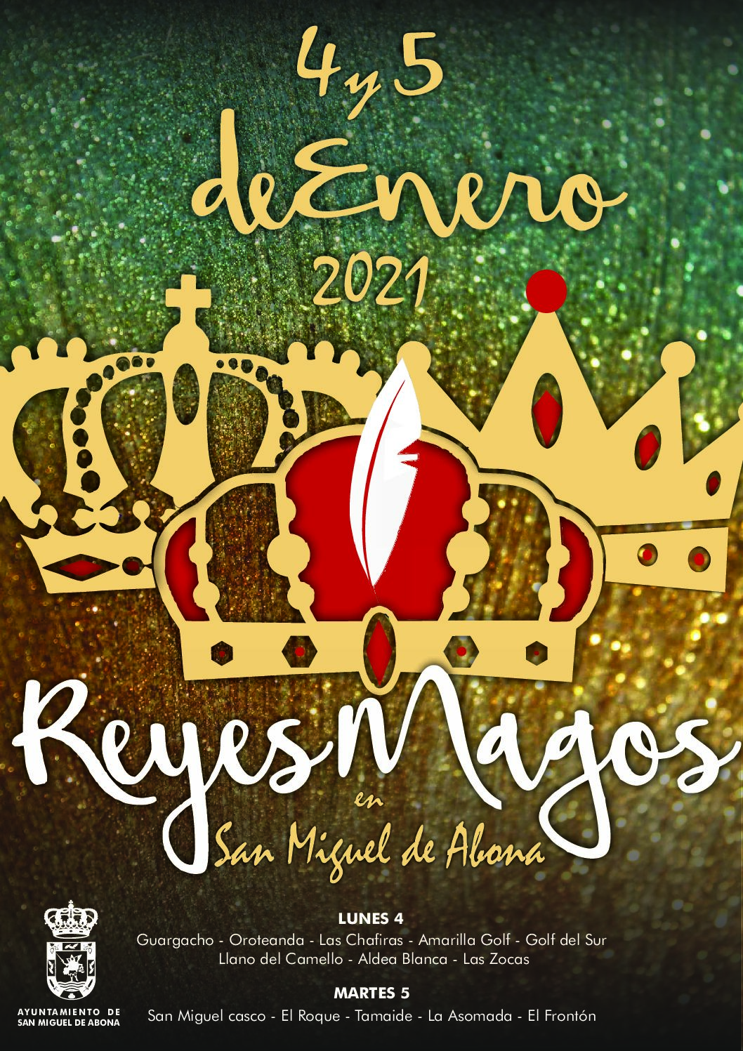 4 y 5 de enero, Comitiva Real de SS.MM. los Reyes Magos de Oriente por San Miguel de Abona